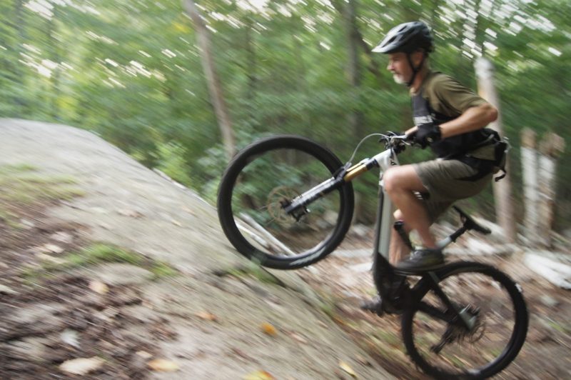 riding YT’s Decoy 29 Core 4 eMTB