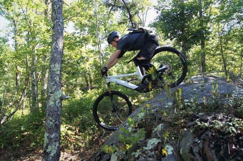 riding YT’s Decoy 29 Core 4 eMTB