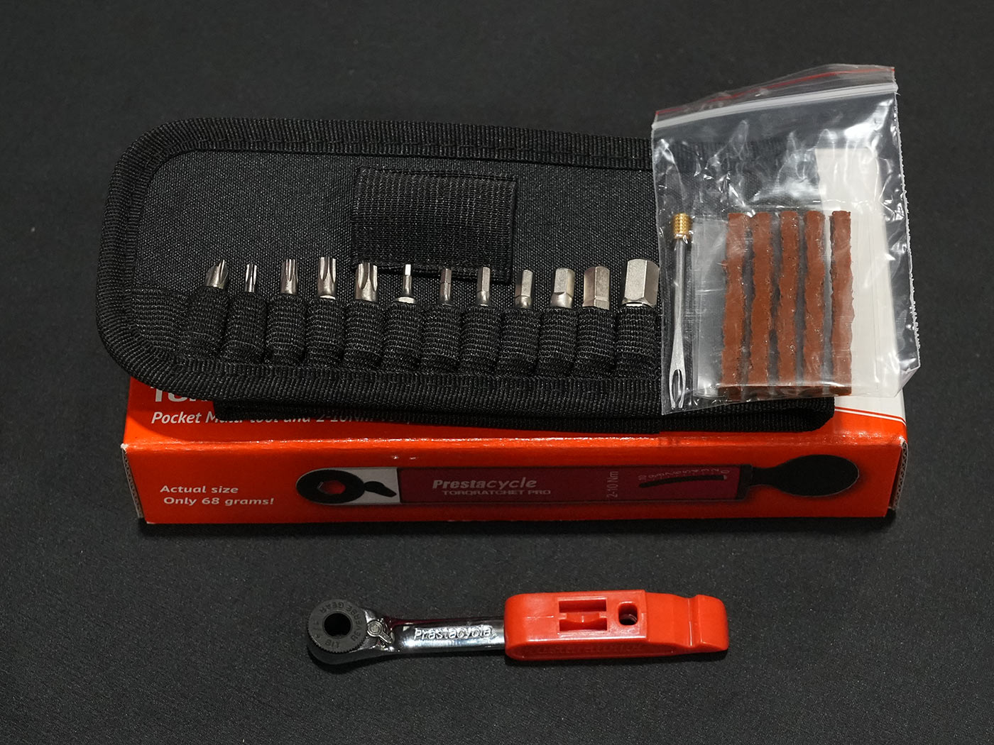 prestacycle prestaratchet multi tool with 2 way ratchet and tire plugger insert