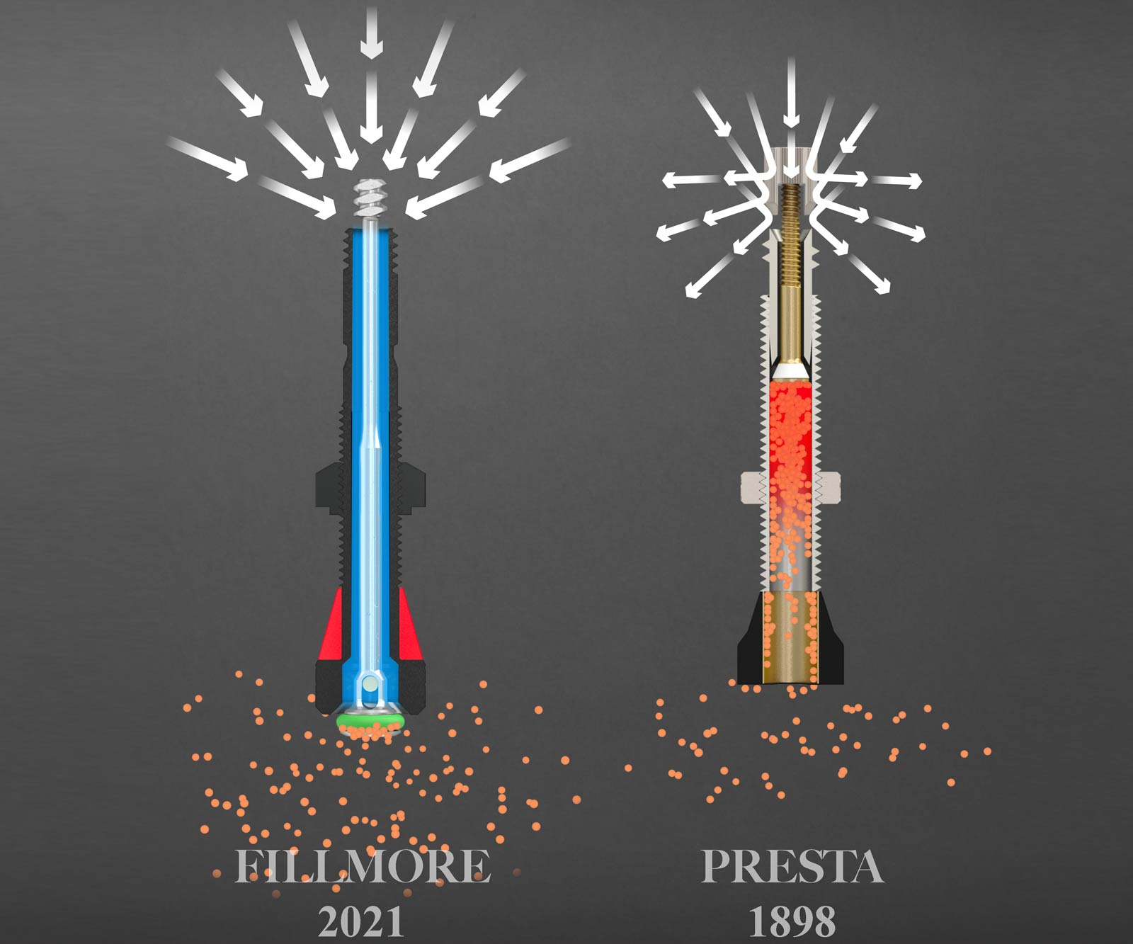 reserve fillmore tubeless valve versus presta internal cutaway diagram
