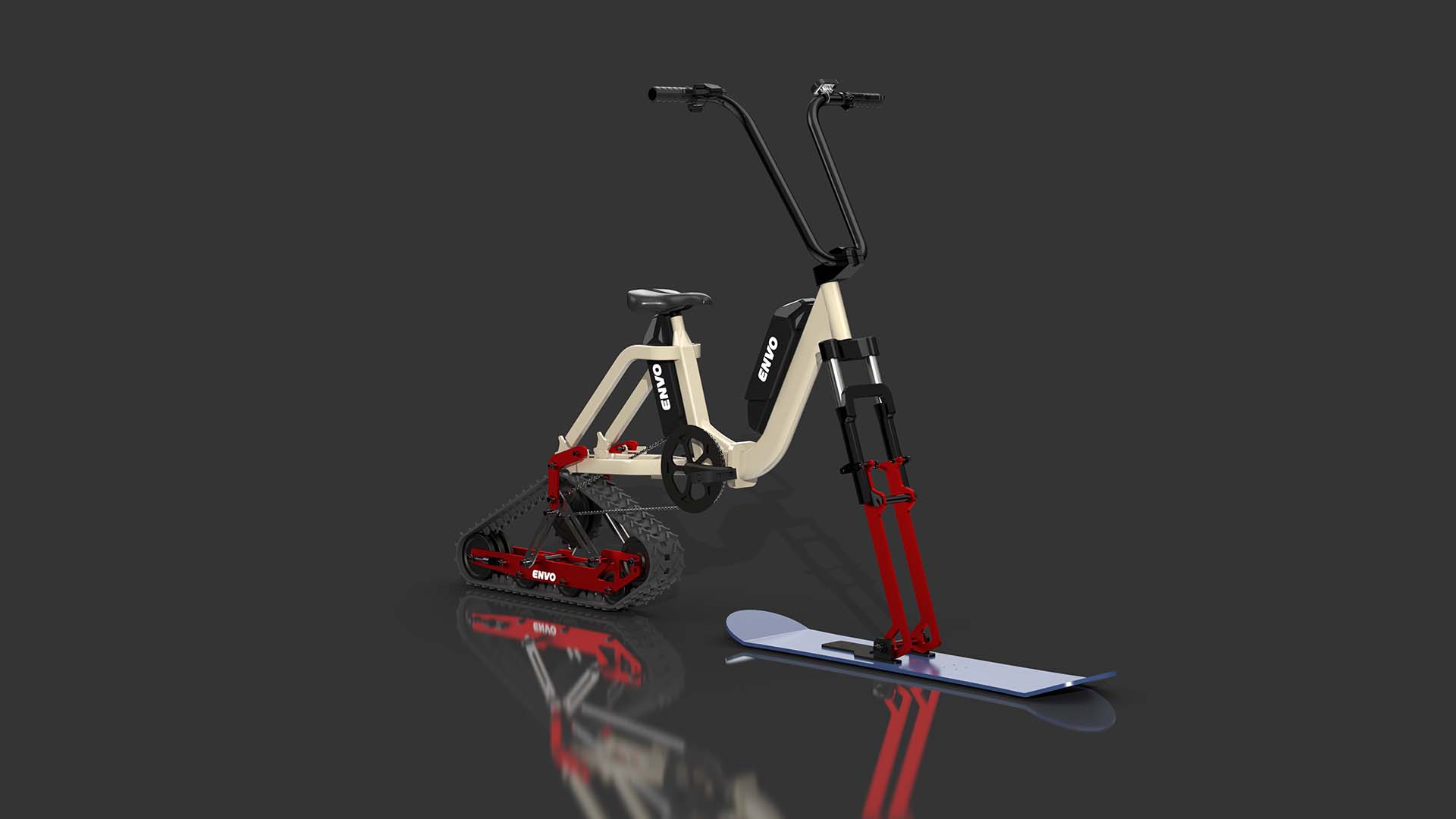 Envo Flex Snowbike. Side view.