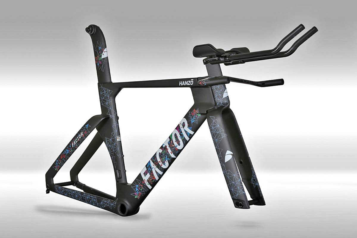 2022 Factor Hanzo TT bike, uniquely aero deep airfoil carbon time trial bike, frame kit