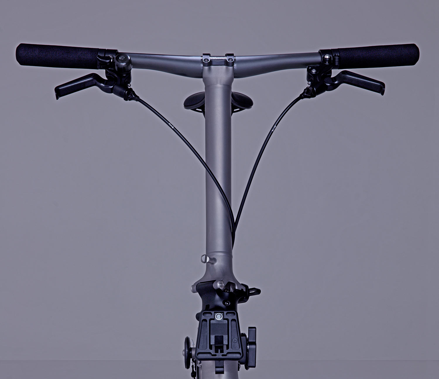 Brompton T Line ultralight titanium folding commuter bikes, carbon bar