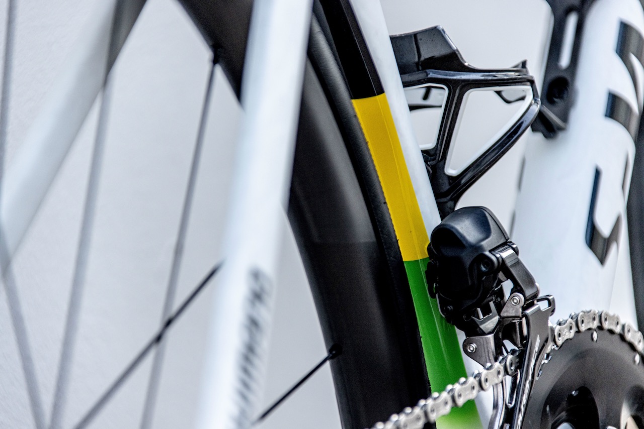 Julian Alaphilippe's 2022 Specialized Tarmac SL7 hidden rainbow