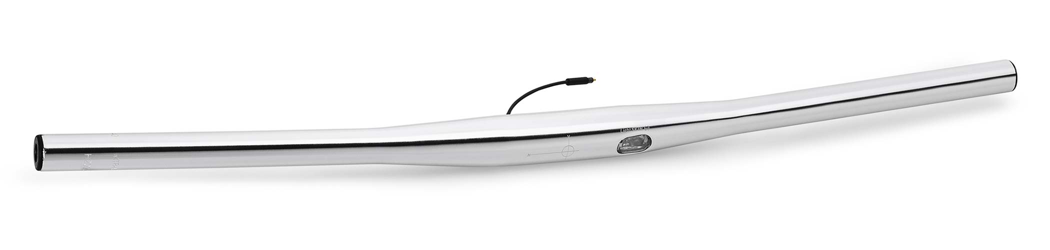 Schindelhauer x LightSkin alloy handlebar hidden LED headlight, dynamo-powered, silver