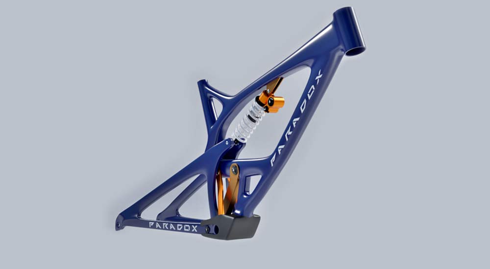 Paradox mountain bike suspension concept, updated carbon MTB frame