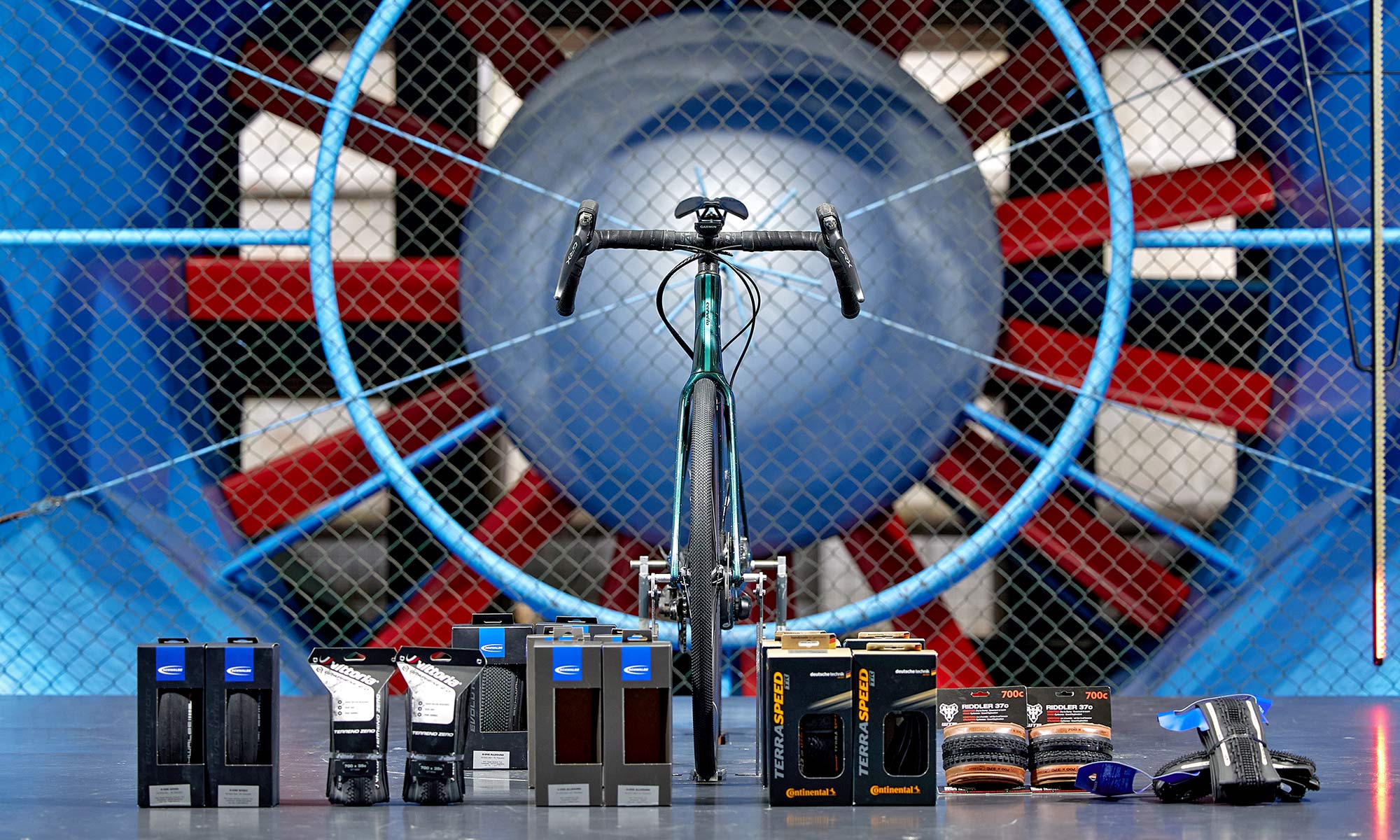 Swiss Side aero gravel tire testing, smoother is faster in the GST wind tunnel, aero gravel tire shootout