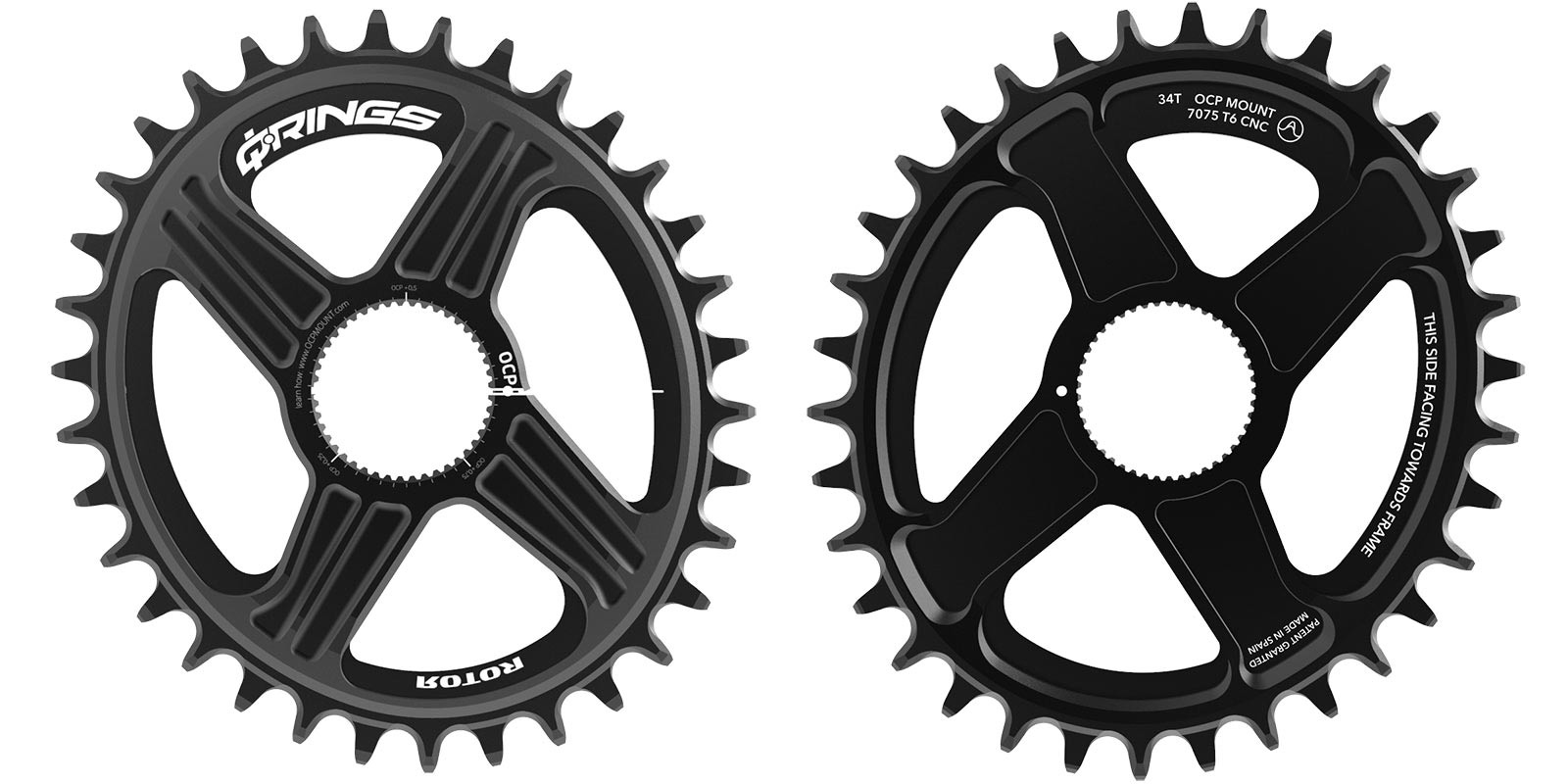 rotor q-ring oval mtb chainrings ocp