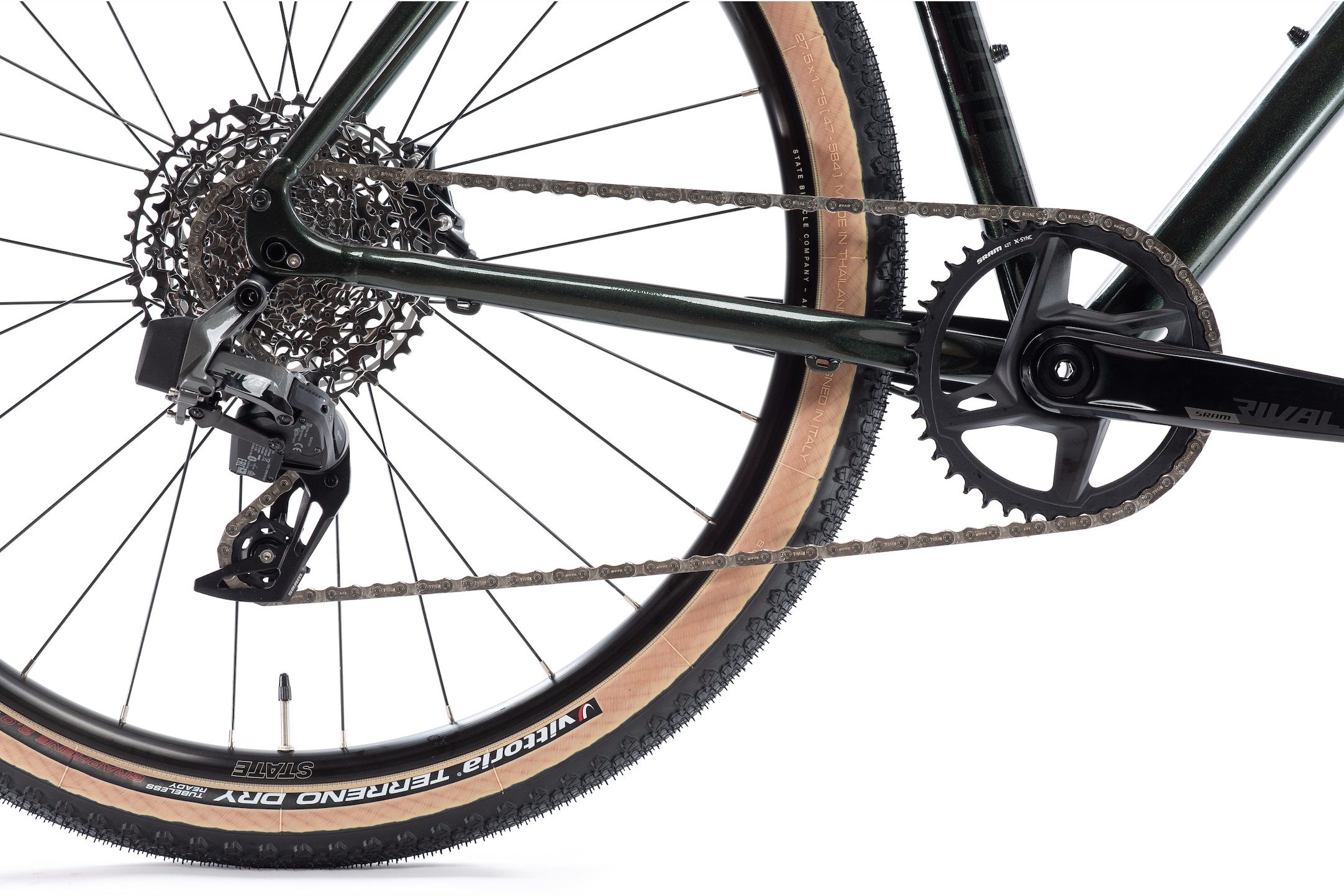 State's 4130 All-Road bike. Drivetrain detail view.