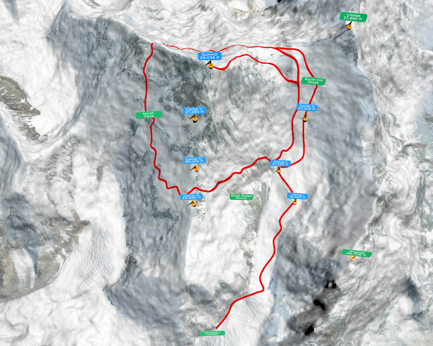 Race Republic virtual Everesting challenge, route map