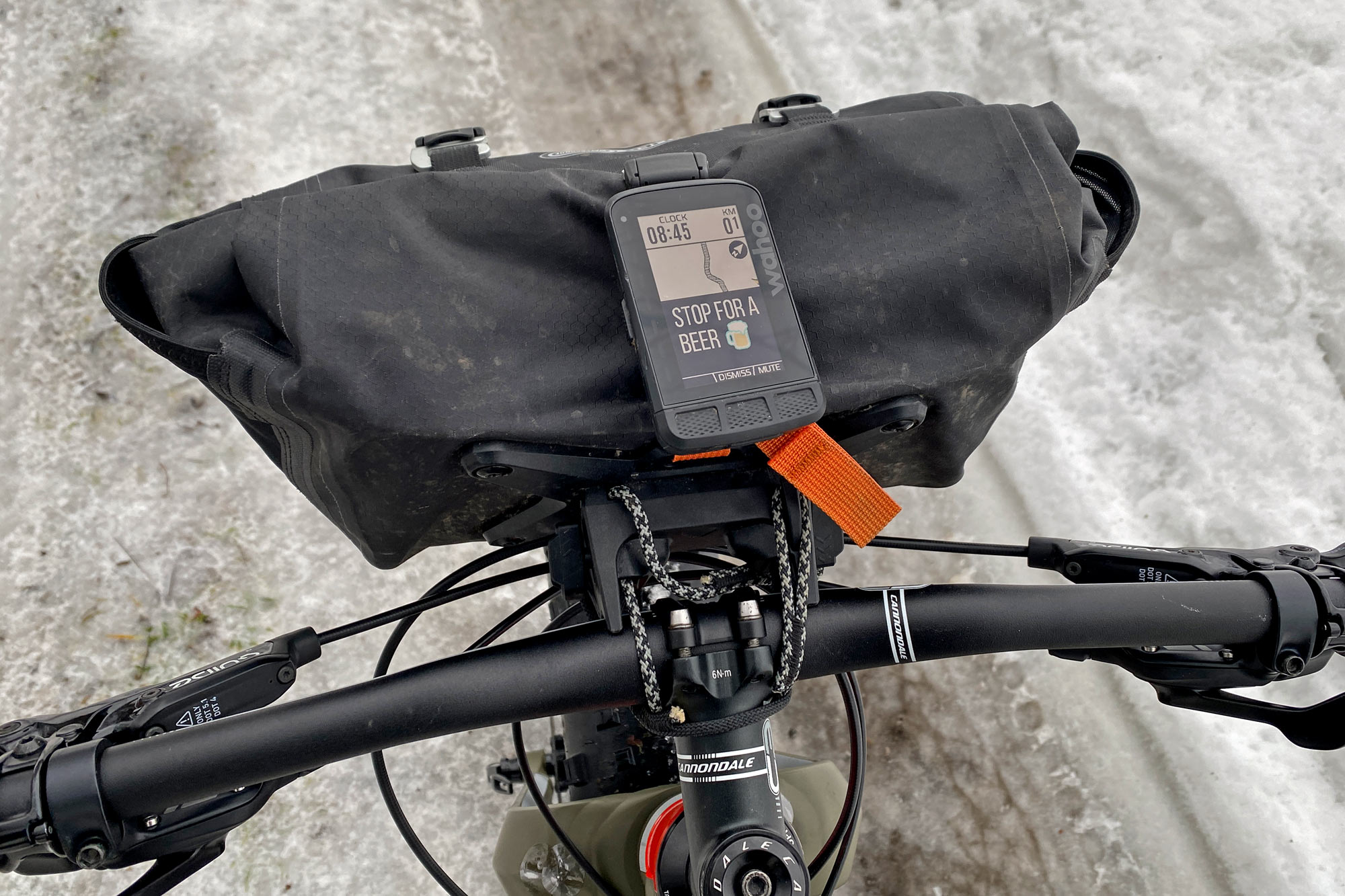 Wahoo Elemnt mid-activity Custom Alerts, we Roam for beer