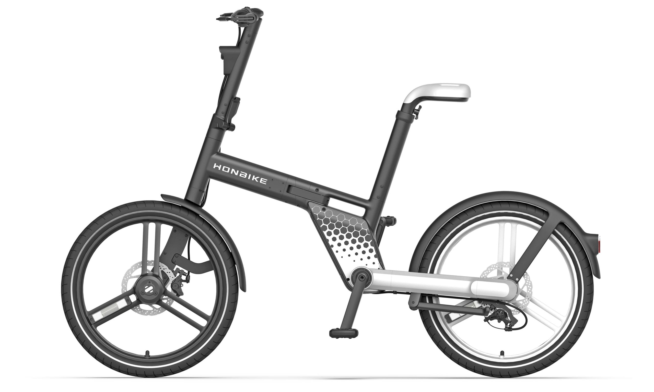 HONBIKE Pro HF01 integrated shaft-drive folding commuter e-bike, complete