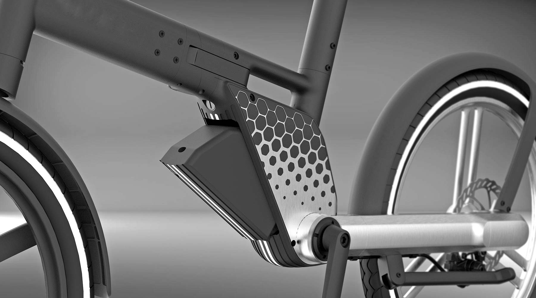 HONBIKE Pro HF01 integrated shaft-drive folding commuter e-bike, removable battery
