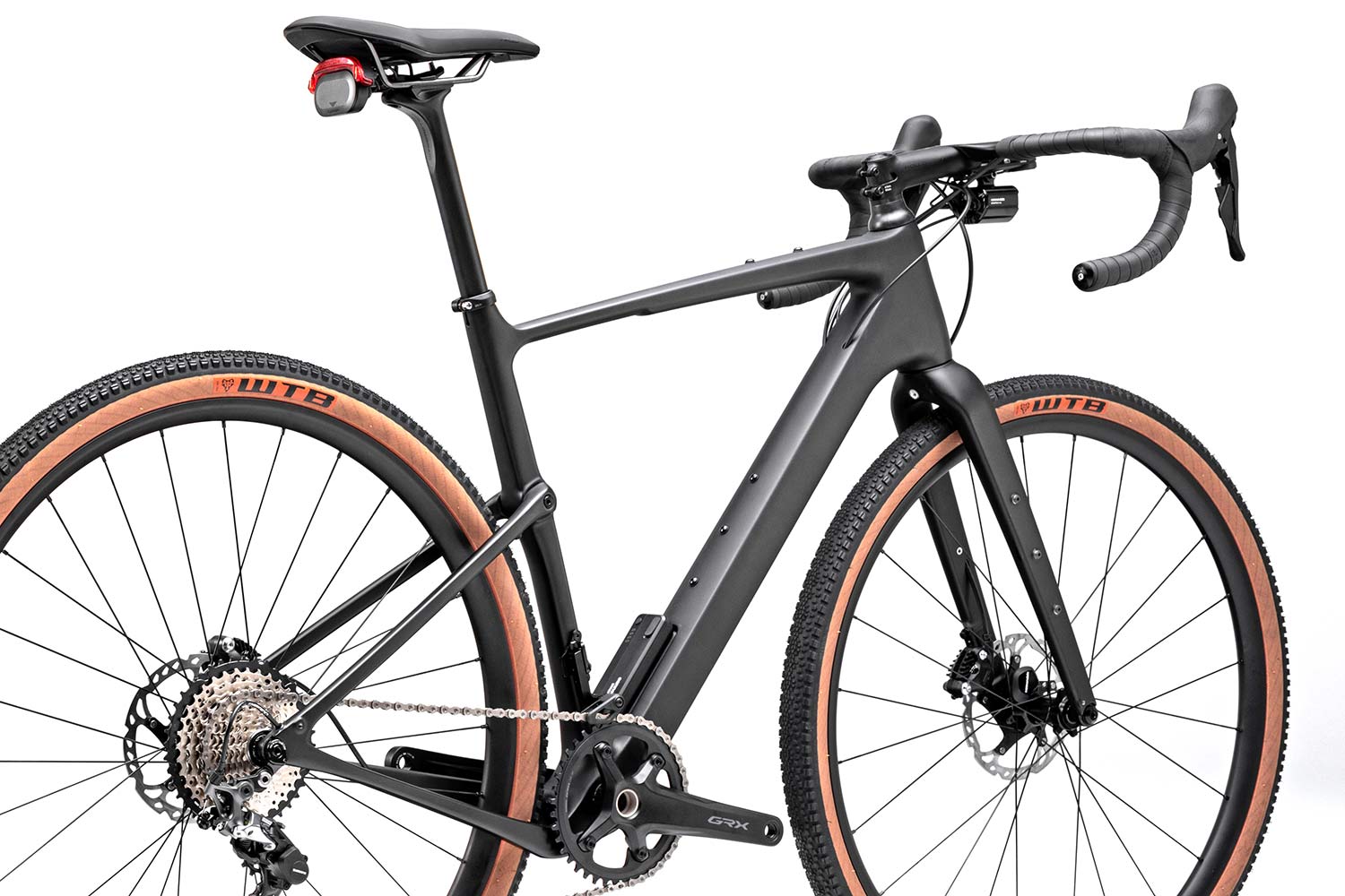 2022 Cannondale Topstone Carbon full-suspension adventure gravel bike, angled rear