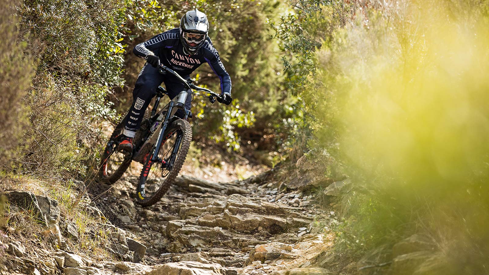 2022 Canyon Strive CFR carbon 29er enduro race mountain bike, photo by Boris Beyer, Finale