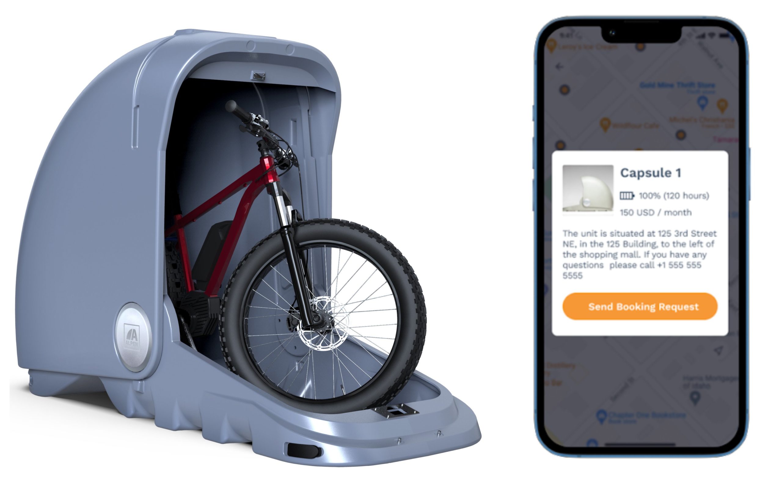 Alpen Basecamp Bike Capsule bike locker
