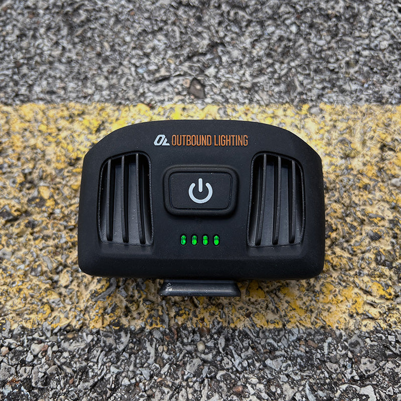 Outbound Lighting's new Detour bike light. Top view.