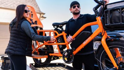 HJM’s dual-battery Transer Electric Cargo Bike is built to ride longer and haul more