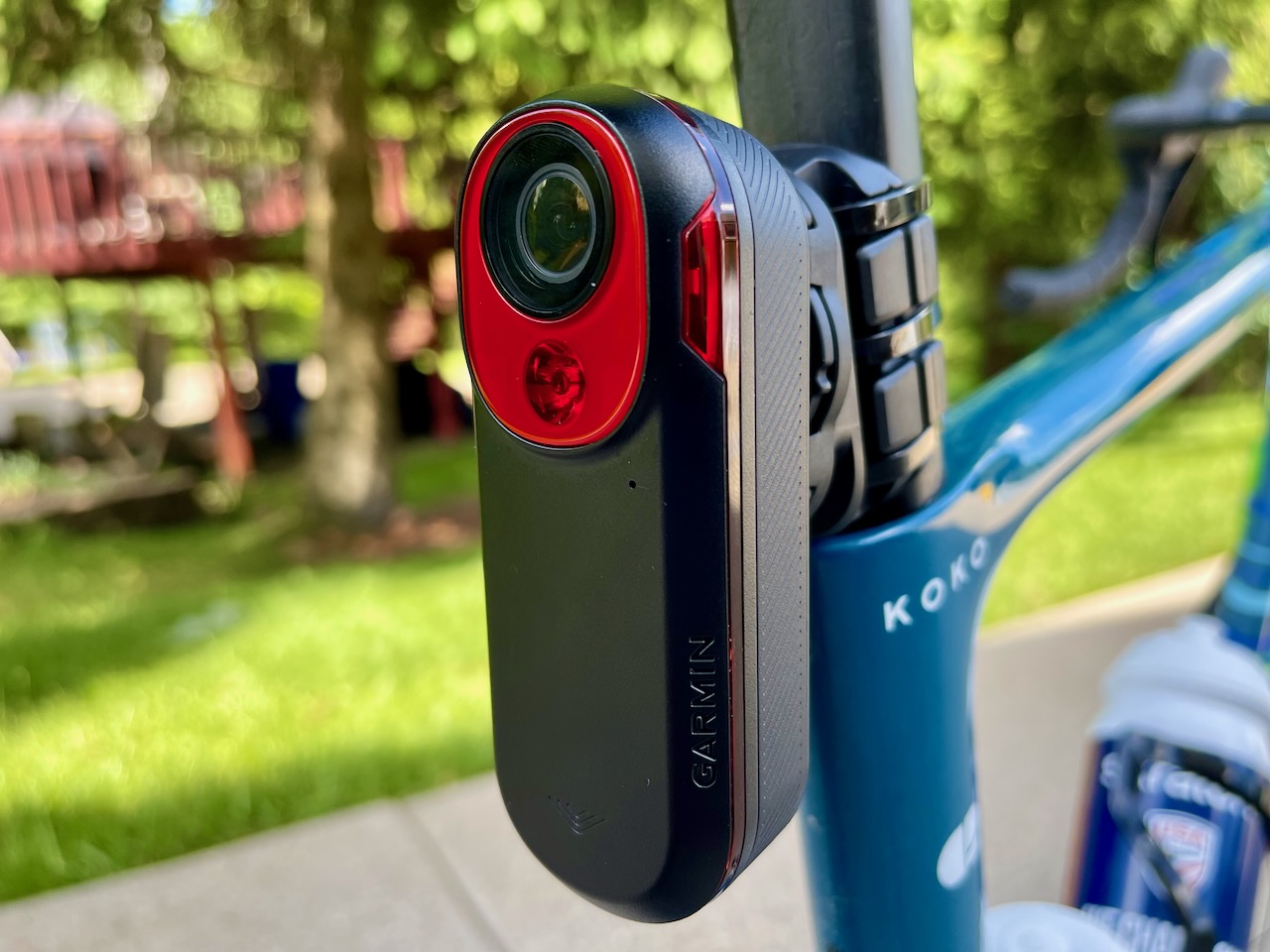 Garmin Varia with Camera light up close