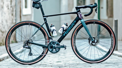 New wider aero Miche Graff Route carbon gravel wheels on Ivar Slik’s Wilier Rave SLR gravel race bike