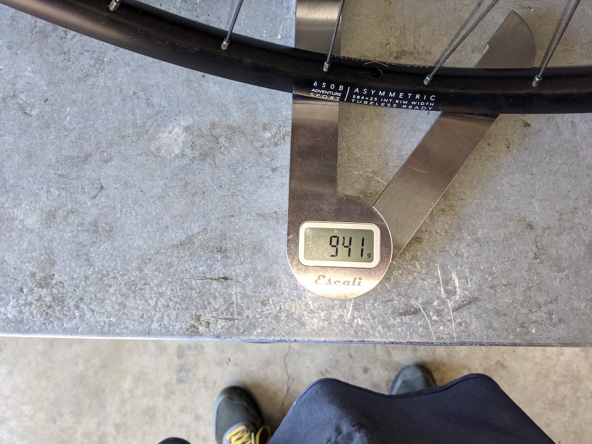 Mason x Hunt 650b Adventure Wheels weight