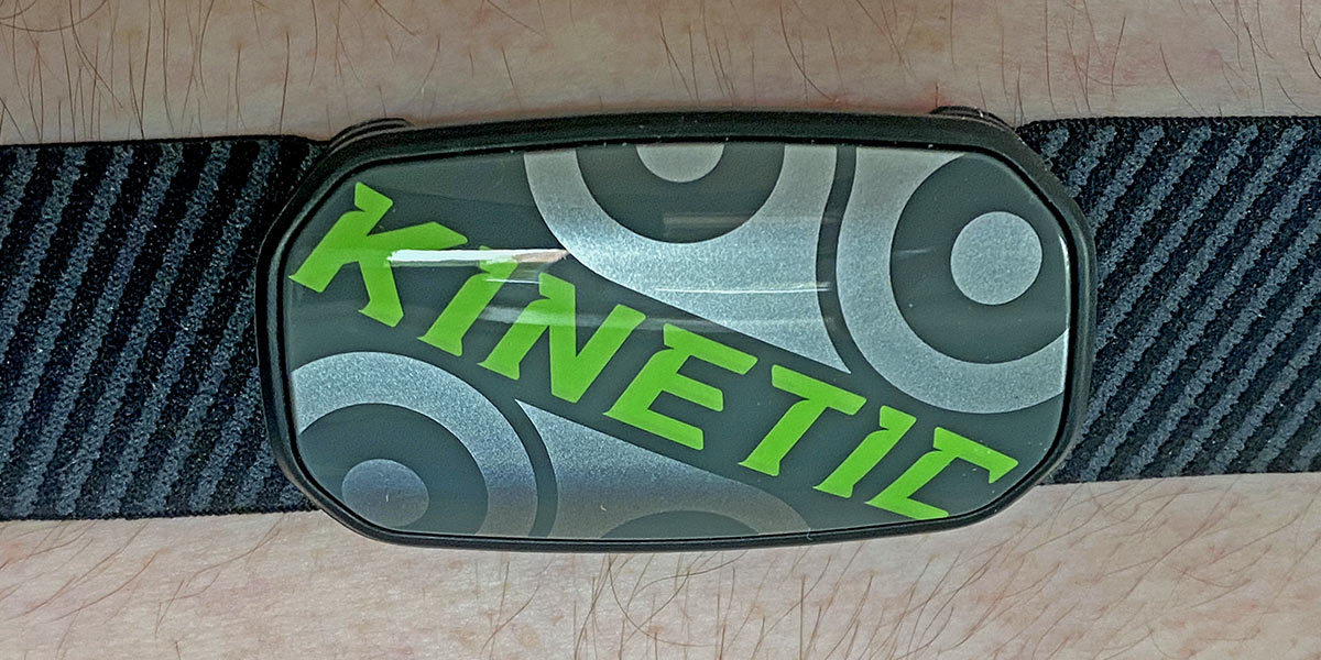 Kinetic inRide H1 lightweight affordable Bluetooth ANTplus heart rate monitor, during exercise