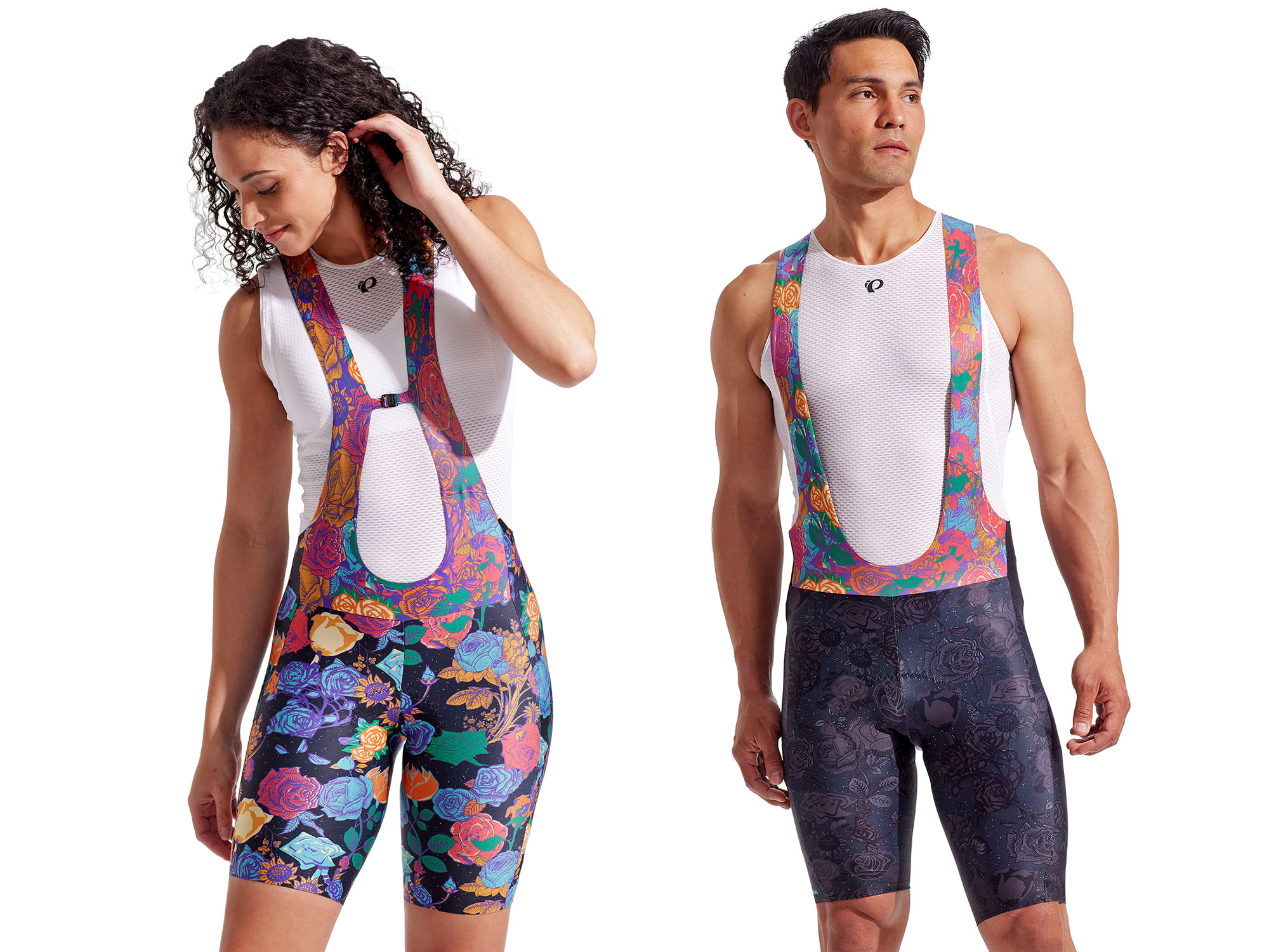 Pearl Izumi Grateful Dead limited edition Rambler collection, retro 1972 Europe Summer Tour inspired cycling kit, bib shorts