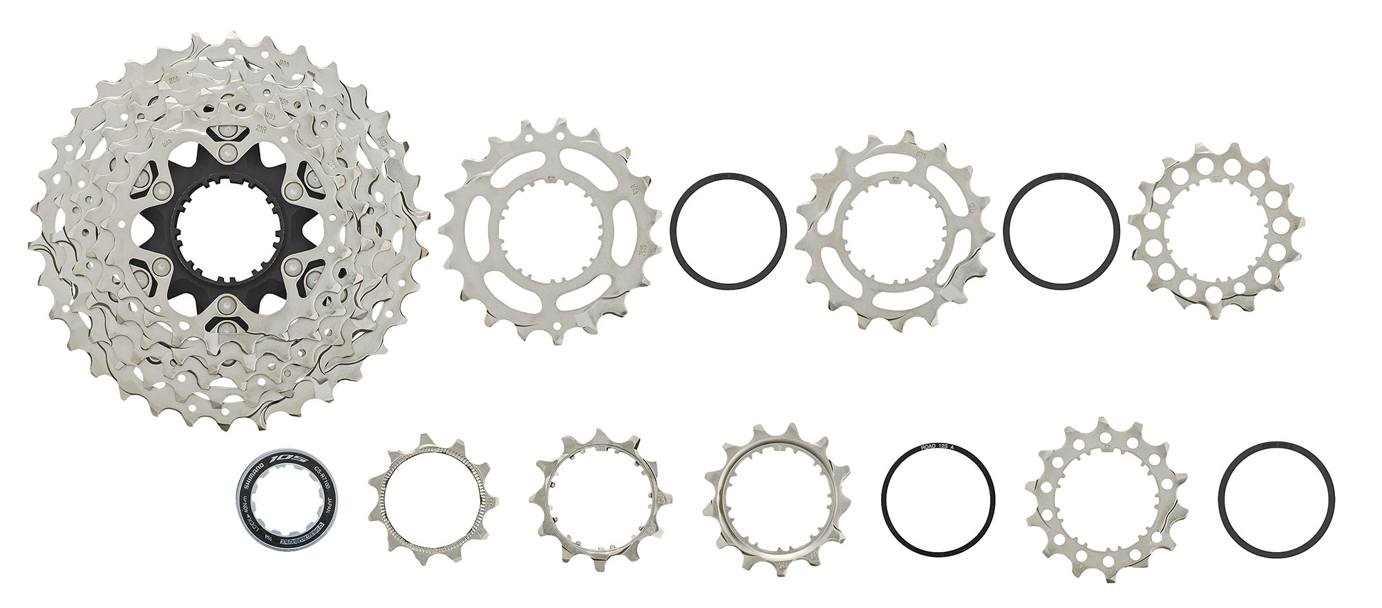 Shimano 105 Di2 R7100 affordable electronic shift road bike groupset, 12-speed cassette