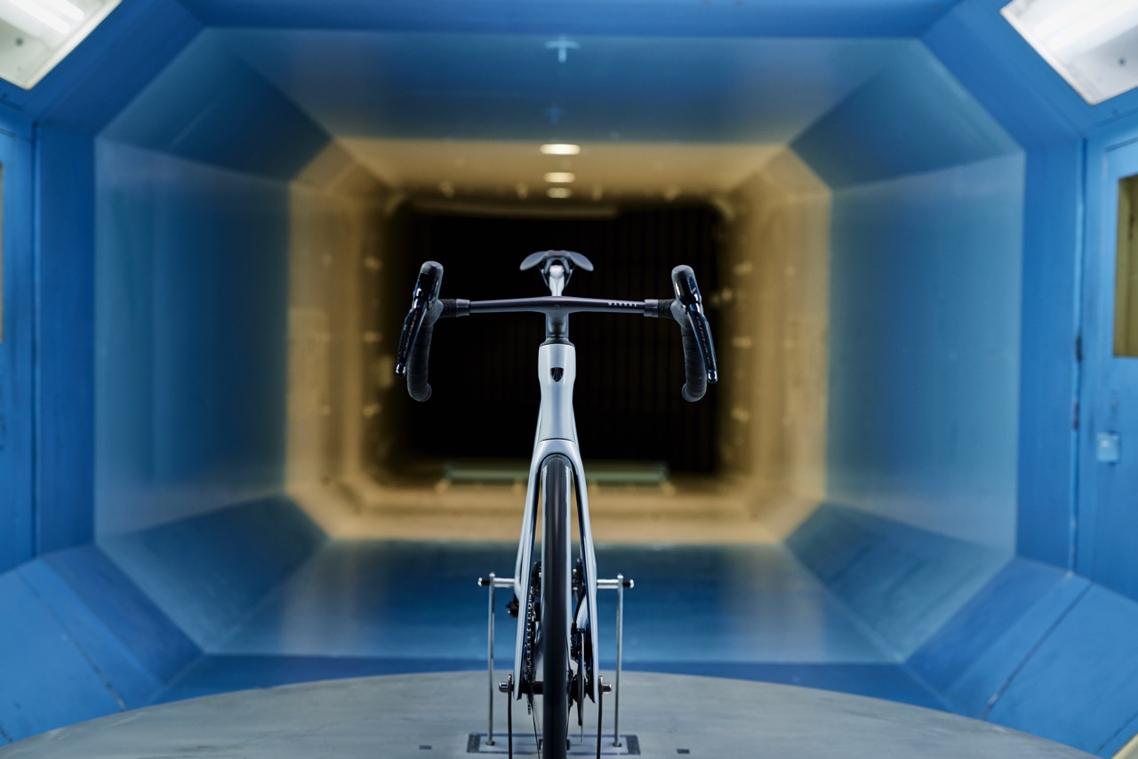 Trek Madone SLR in wind tunnel