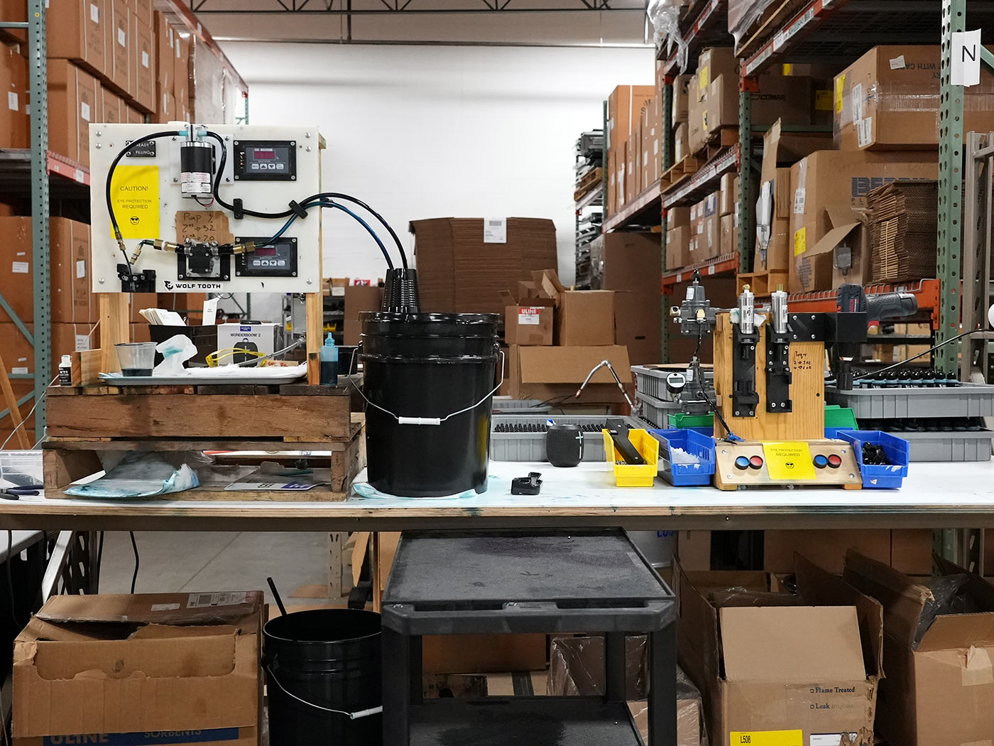 wolf tooth factory tour chain lube filling station