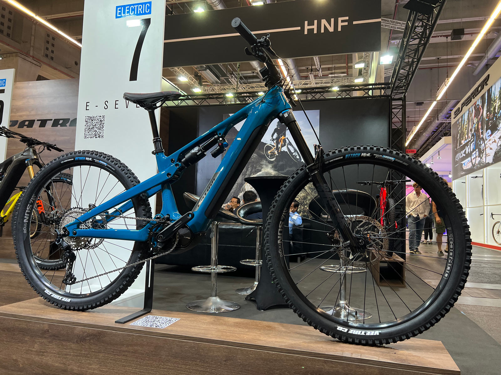 patrol e-Seven freeride e-mountain bike shown from drive side at Eurobike