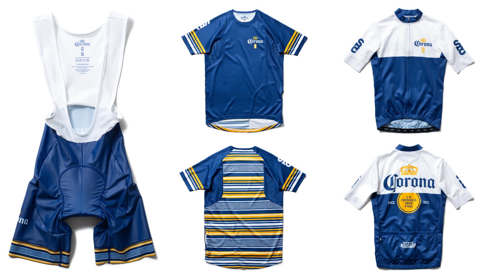 SBC x Corona capsule collection cycling kit - white detail