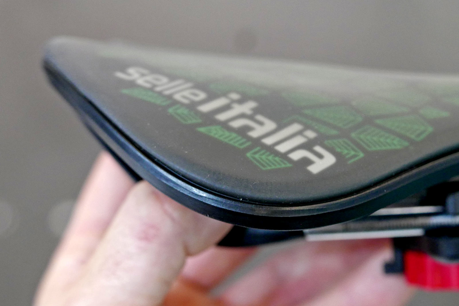 Selle Italia GreenTech saddles, Leaf logo detail