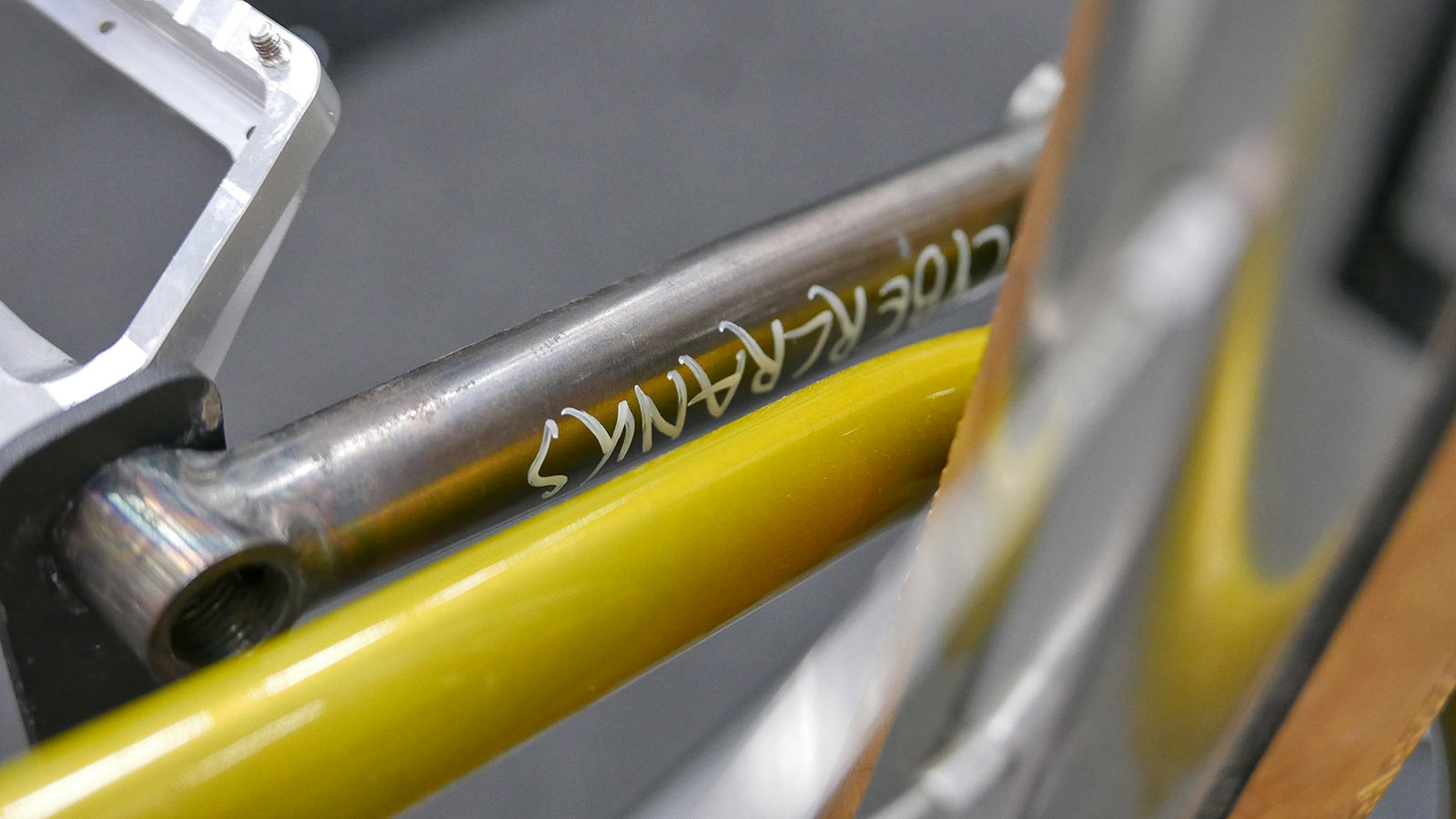 Sour Cybercranks tubular chromoly steel direct mount crankset prototype, naming