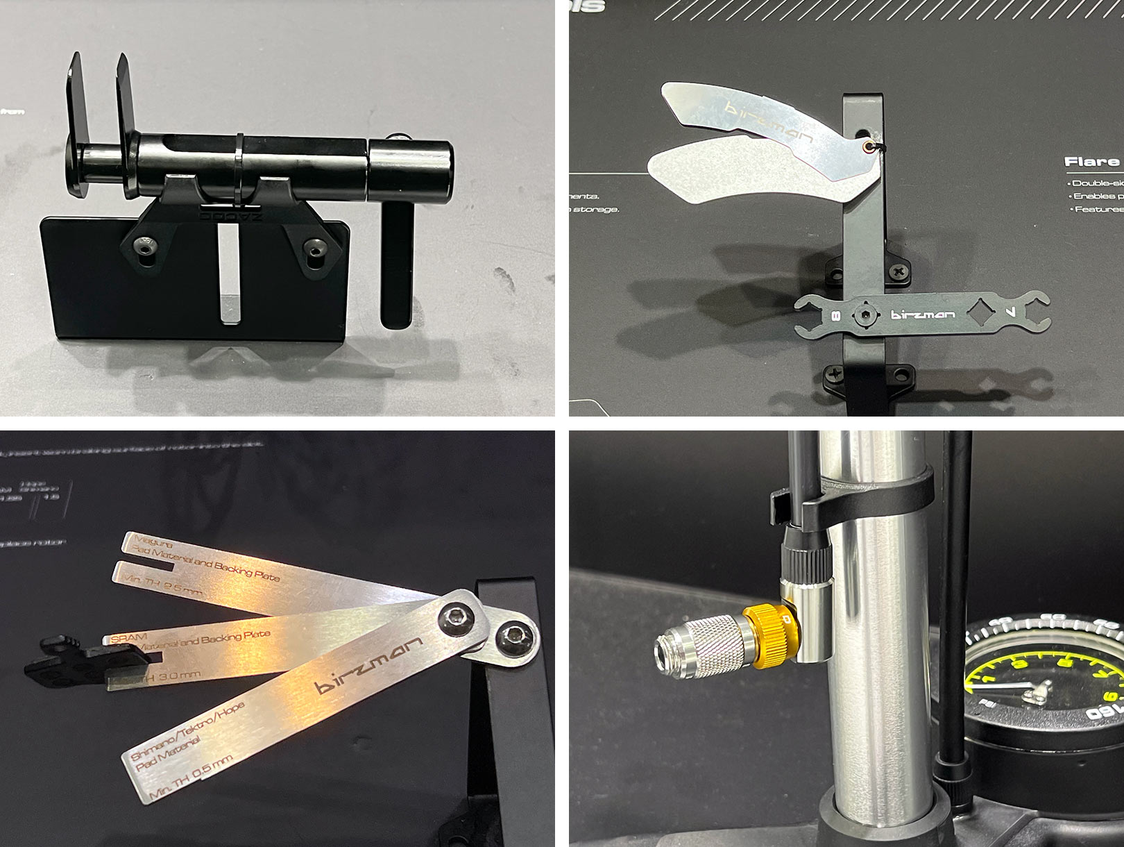 birzman disc brake tools include a new piston spreader, pad spreader and pad wear checker
