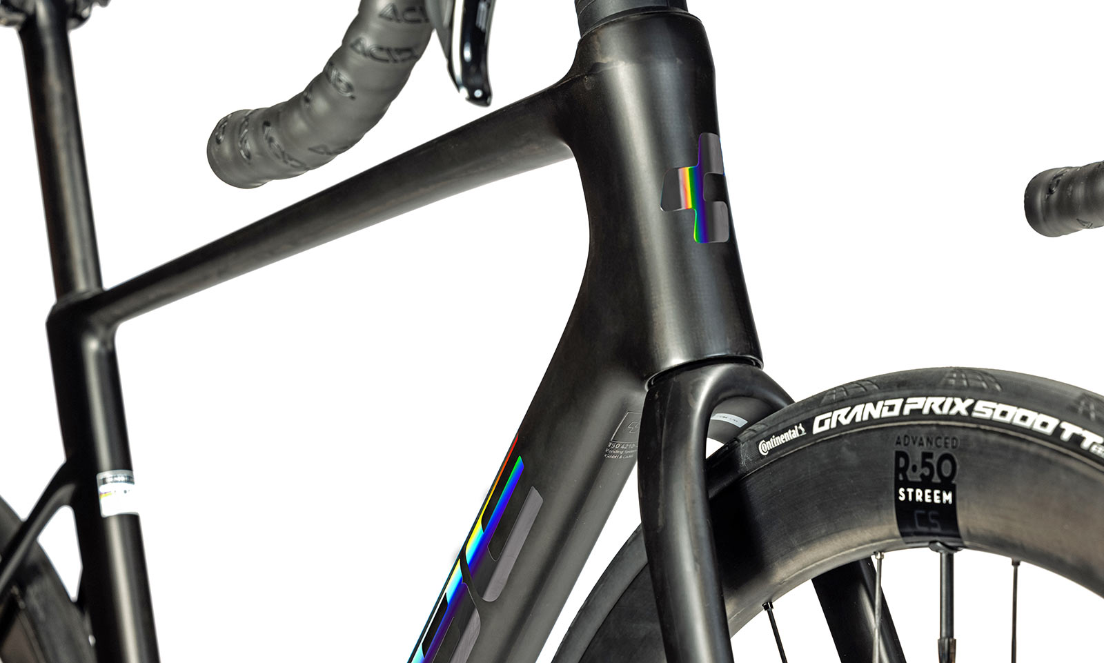 2023 CUBE Litening Air C68X lightweight aero carbon climbers road bike, headtube raw carbon