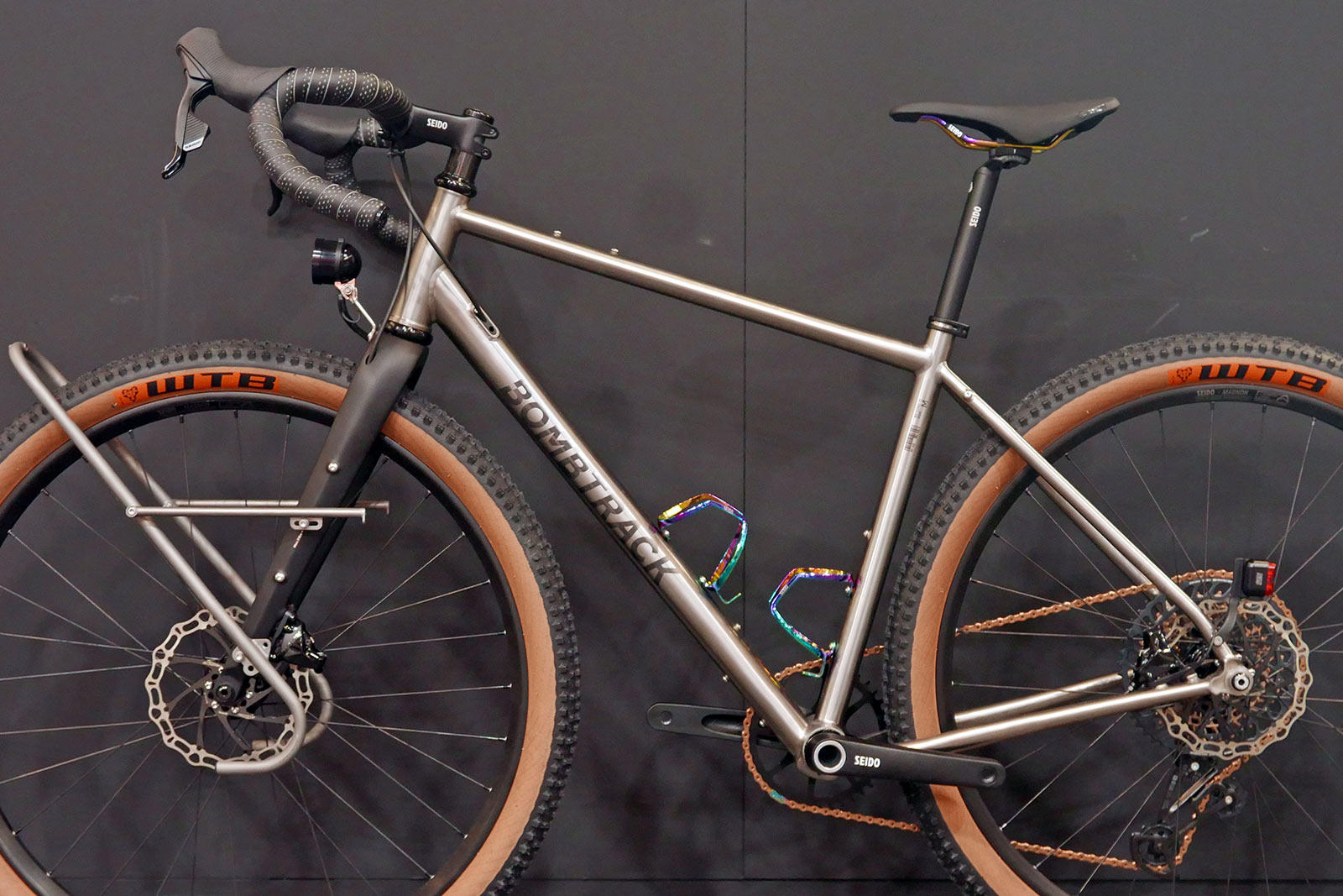 Bombtrack Beyond Ti upgraded titanium adventure gravel bikepacking bike frameset, non-driveside