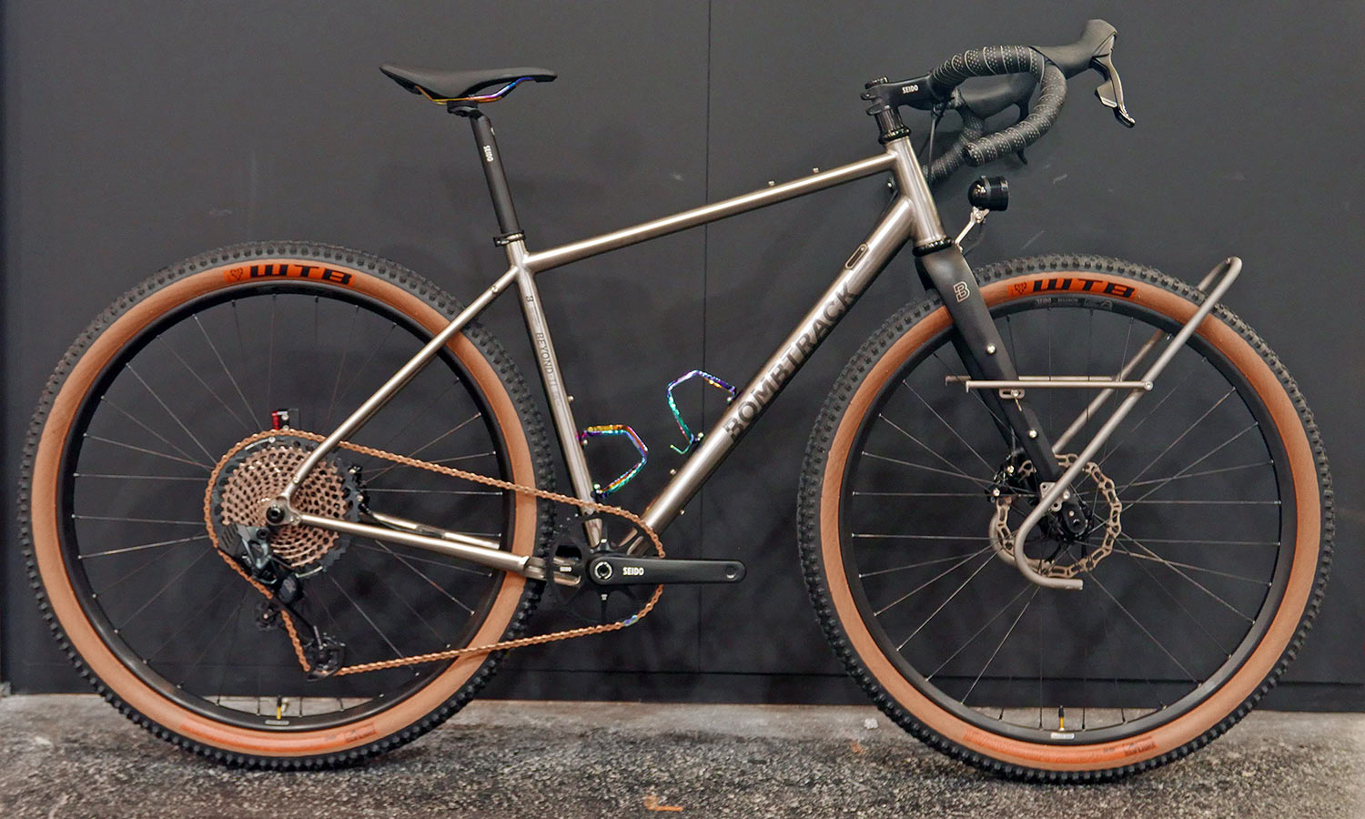 Bombtrack Beyond Ti upgraded titanium adventure gravel bikepacking bike frameset, complete