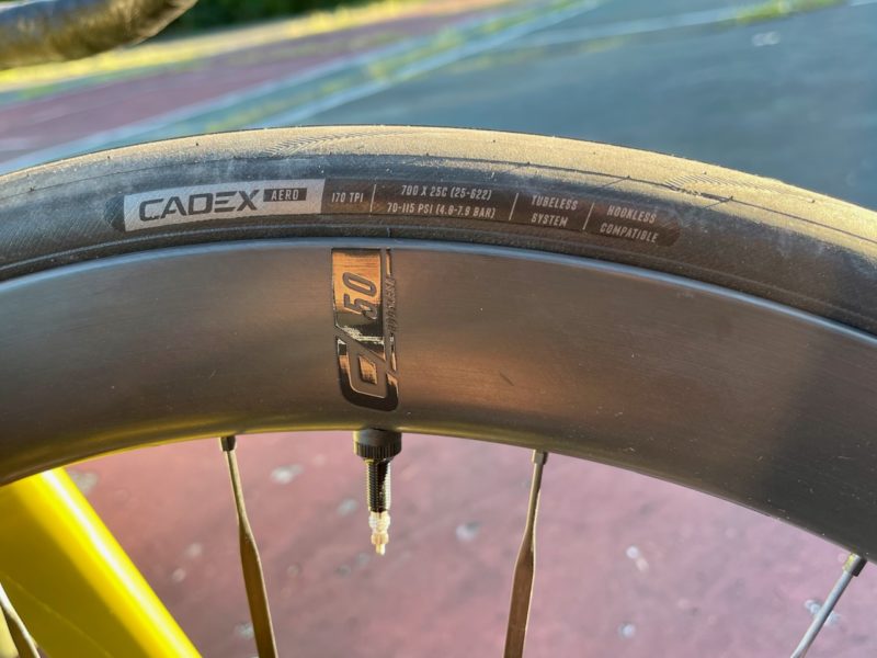 CADEX 50 Ultra valve stem logo