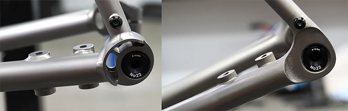 comparison of welded versus 3d printed titanium dropouts from No22 bicycles