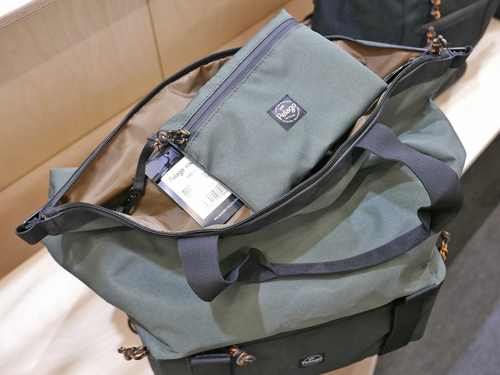 Pelago Rackbags & Totebags, with extra pouch