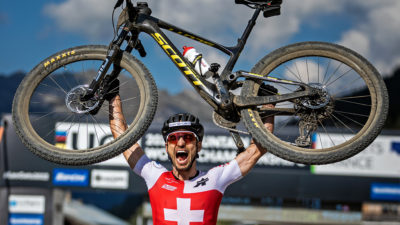 Prototype SRAM XX1 Eagle AXS derailleur on Nino Schurter’s Scott Spark: 10x World Champ Bike Check
