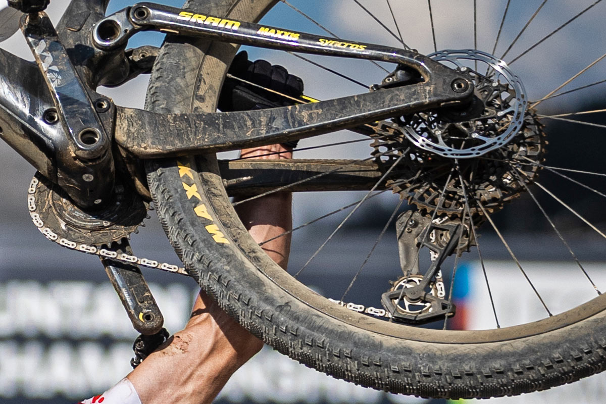 Prototype SRAM XX1 Eagle AXS drivetrain detail, photo by Michal Červený