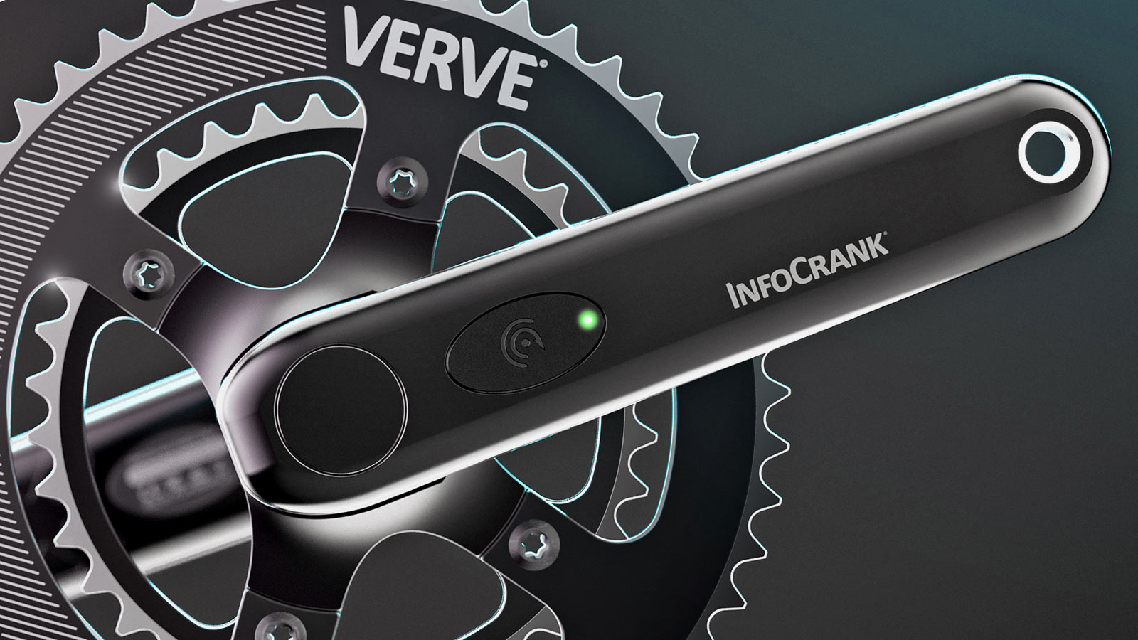 Verve InfoCrank IC2 power meter crankset, close-up