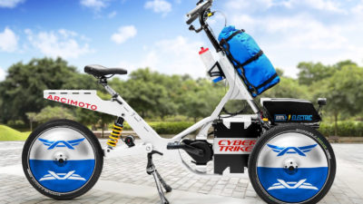 Arcimoto Cybertrike: part eBike, part leaning trike & part stationary trainer?