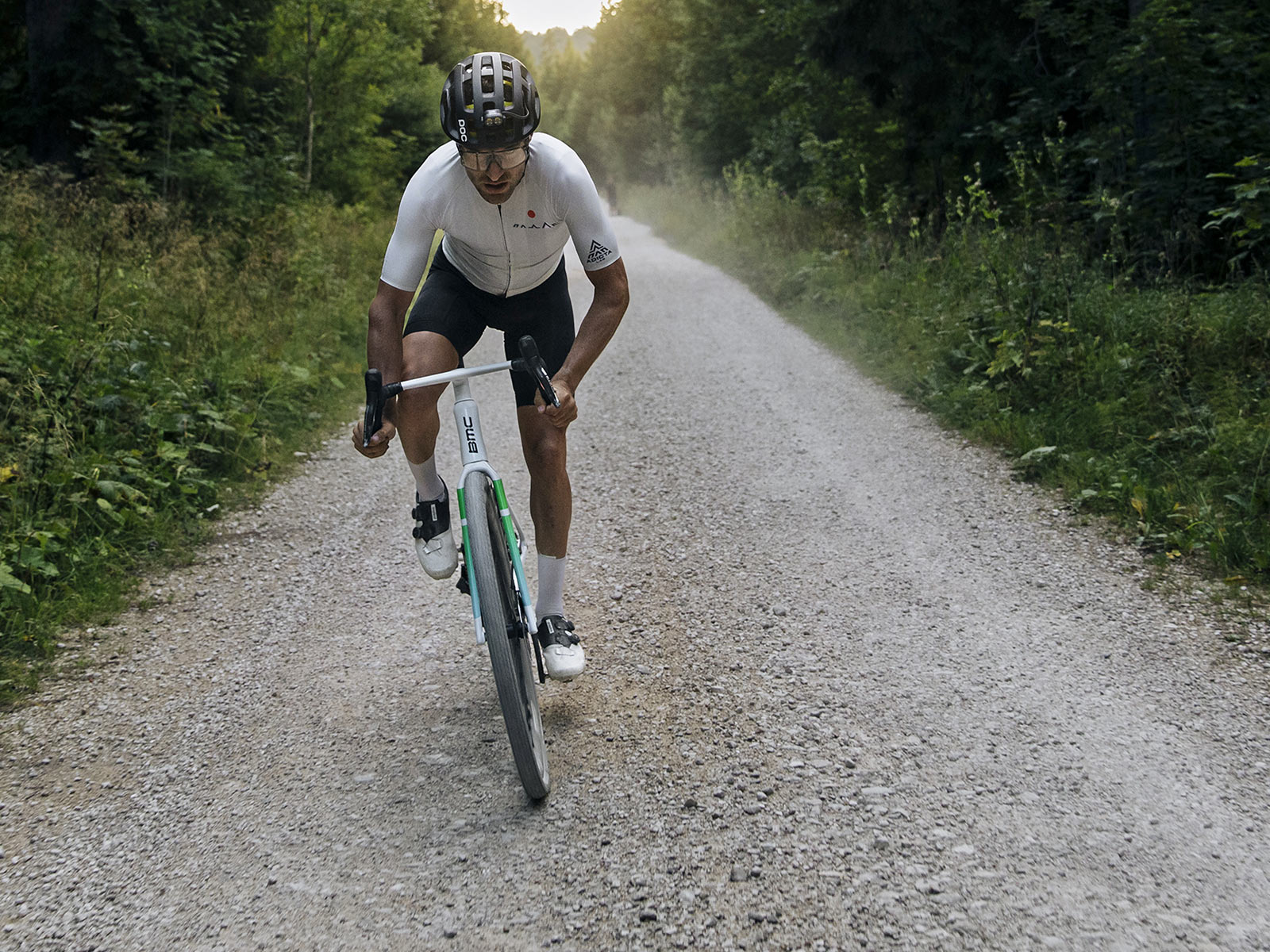 BMC Kaius aero carbon gravel race bike, riding