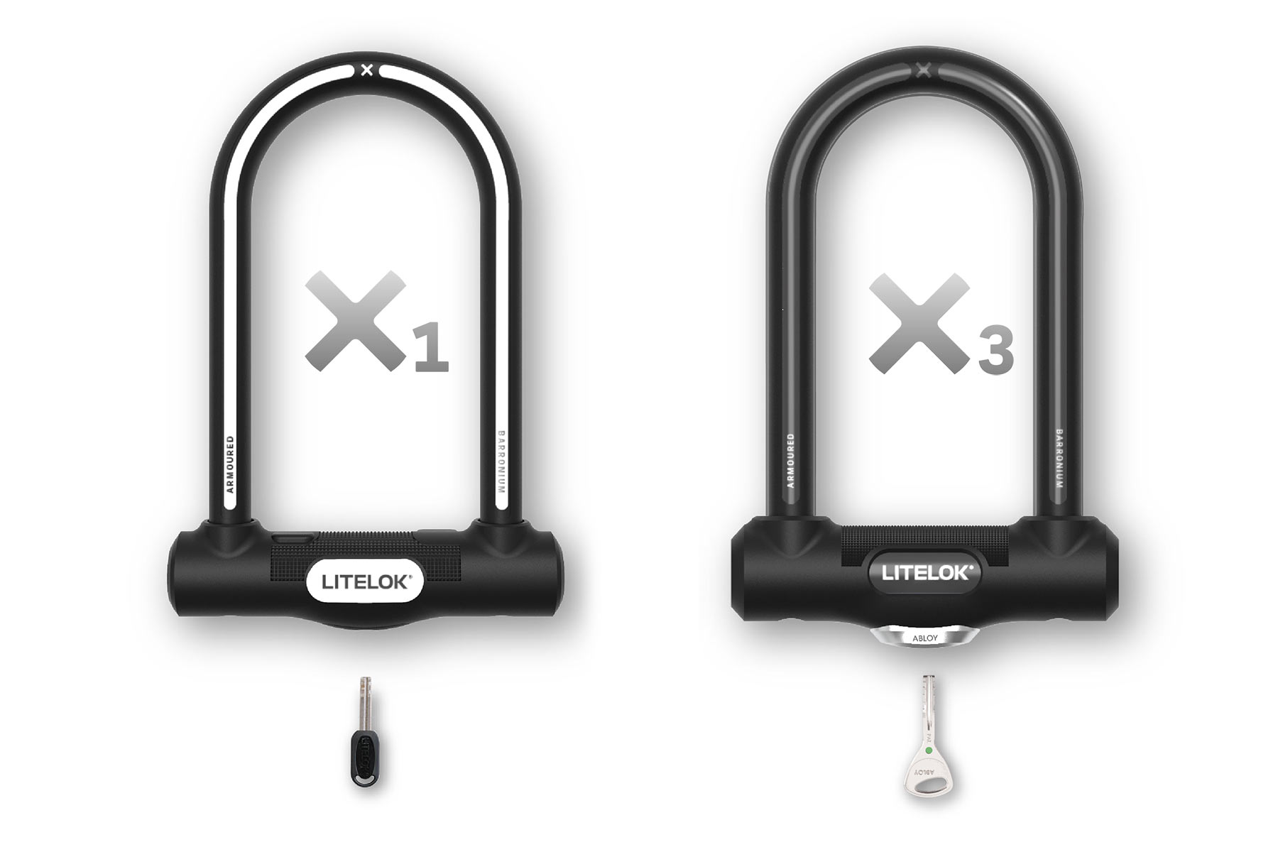 Litelok X lightweight theft-resistant Barronium bike lock, U-lock D-lock, X1 & X3 options