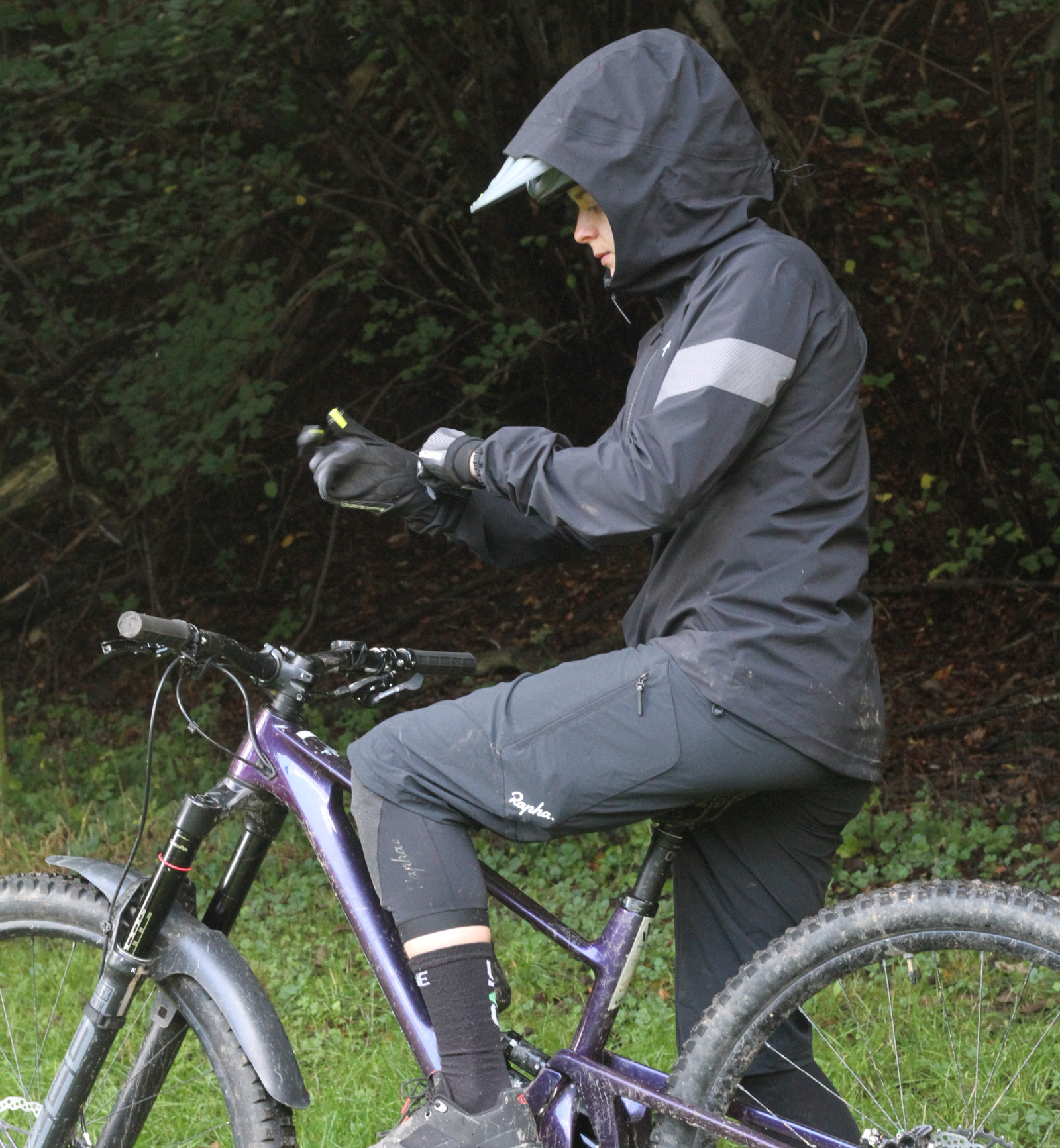 Rapha Gore-Tex Infinium Trail Hybrid Jacket dropped rear hem