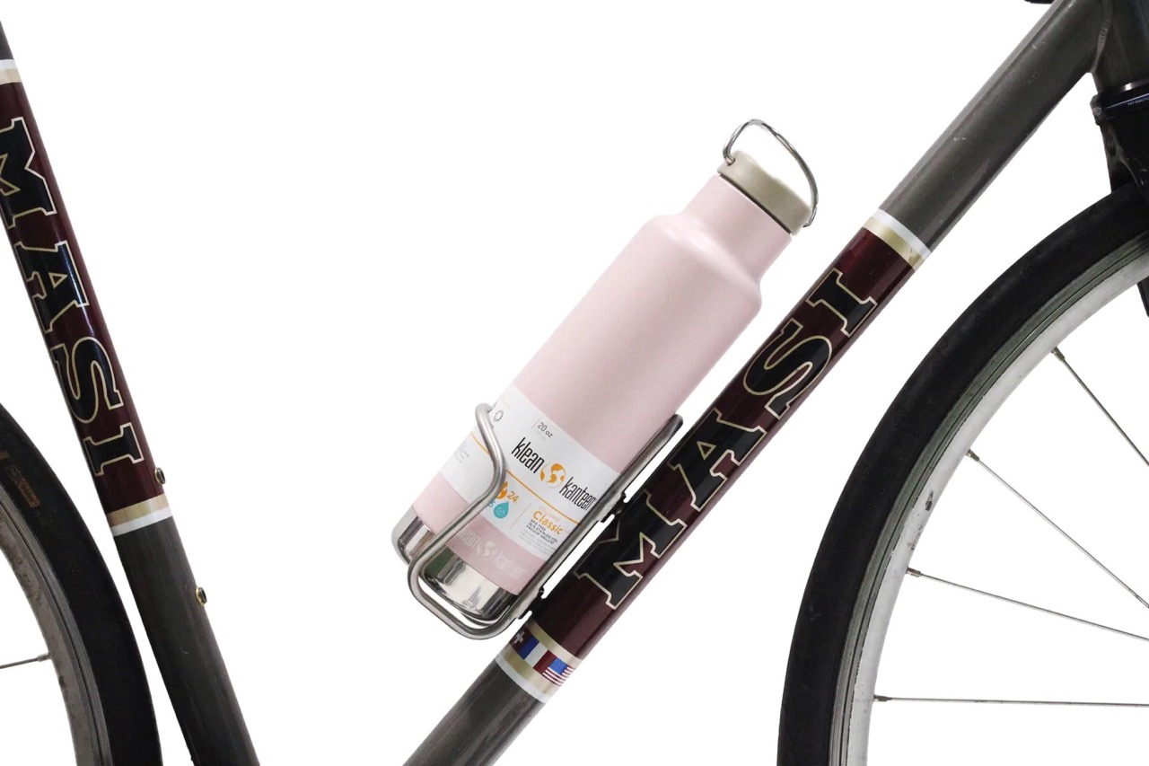 King Cage Flat top water bottle cage pink Klean Kanteen
