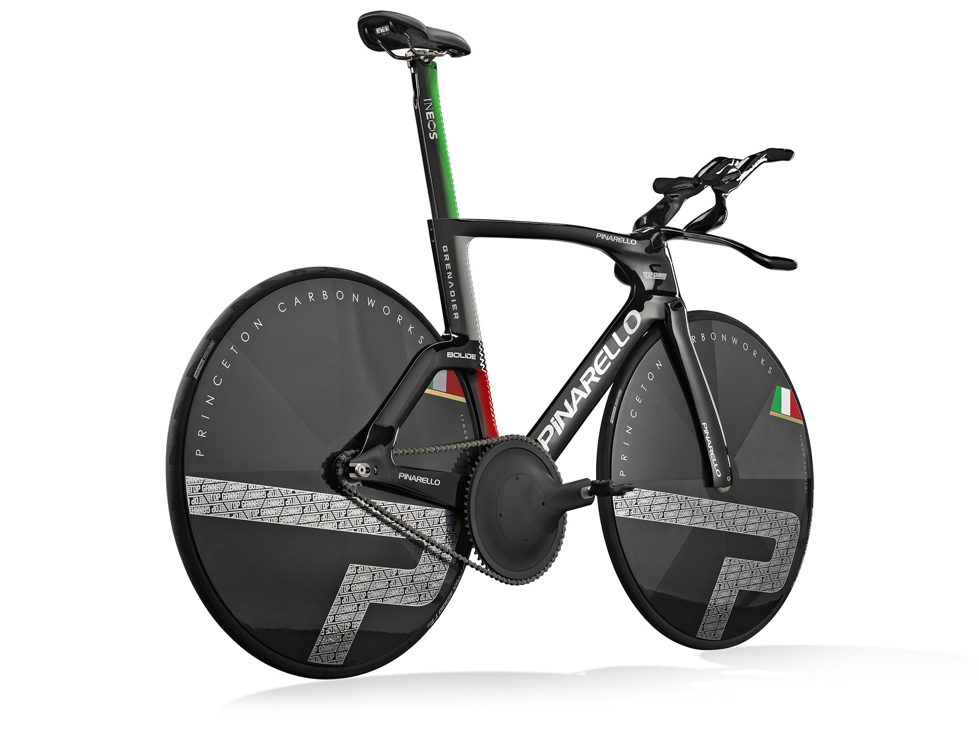 Pinarello Bolide F 3D-printed Scalmalloy alloy Hour Record track bike, angled